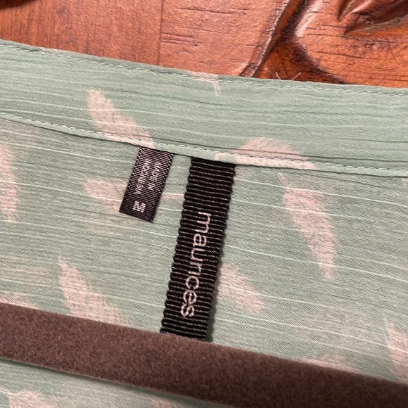 🪶 Pale Green Feather Blouse - Picture 6 of 9